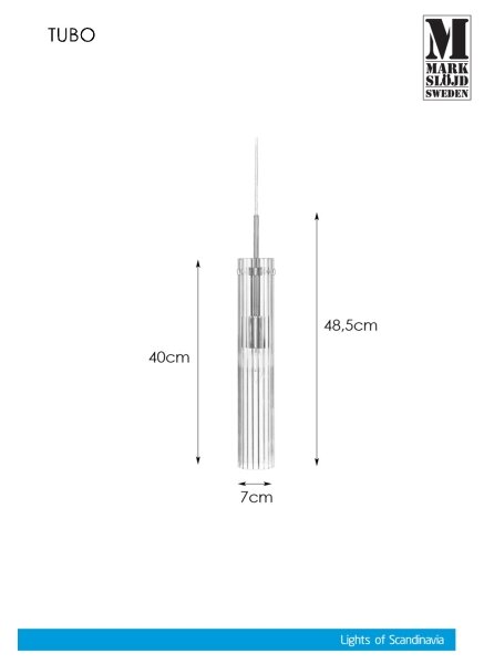 Markslöjd 108112 - Luster na lanku TUBO 1xE14/40W/230V