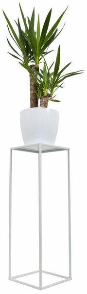 HowHomely Květinový stojan SILVIA 70 cm bílý