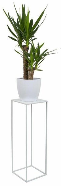 HowHomely Květinový stojan SILVIA 70 cm bílý