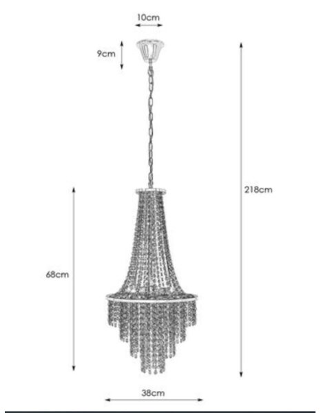 Markslöjd 108124 - Krištáľový luster na reťazi ALLINGTON 3xE14/25W/230V čierna