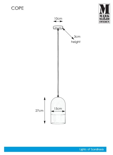 Markslöjd 108225 - Luster na lanku COPE 1xE14/18W/230V