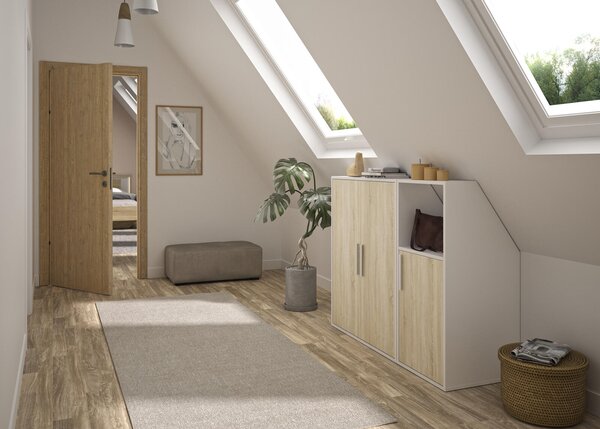 Komody pod stropný podhľad v zostave Under medium oak