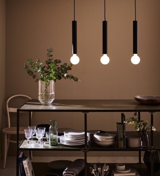 Markslöjd 108262 - Luster na lanku SENCILLO 3xE27/40W/230V čierna