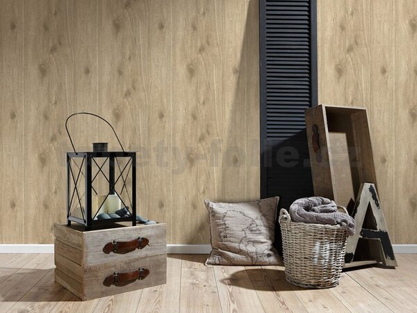 Vliesové tapety na zeď Wood´n Stone 300434, dřevo dubové hnědé, rozměr 10,05 m x 0,53 m, A.S.Création