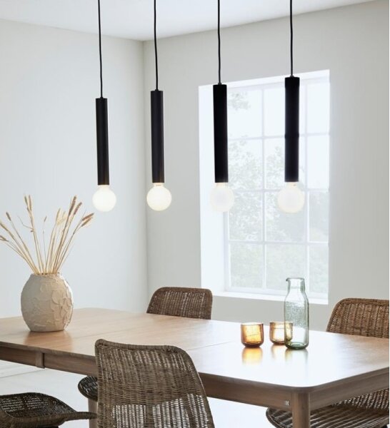 Markslöjd 108264 - Luster na lanku SENCILLO 4xE27/40W/230V čierna