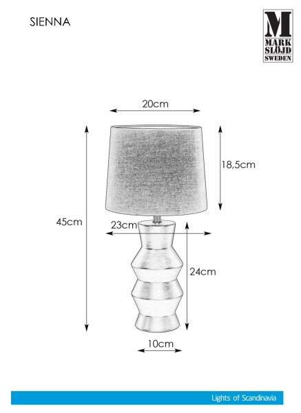 Markslöjd 108448 - Stolná lampa SIENNA 1xE27/40W/230V biela