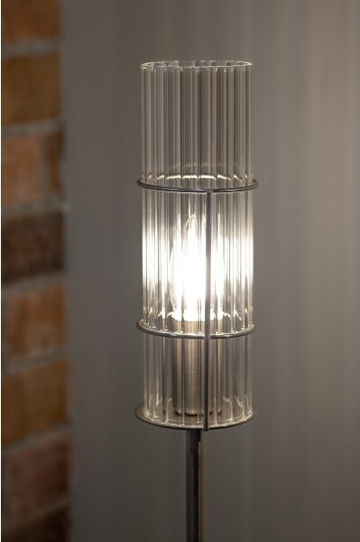 Markslöjd 108557 - Stolná lampa TUBO 1xE14/40W/230V 50 cm lesklý chróm/číra