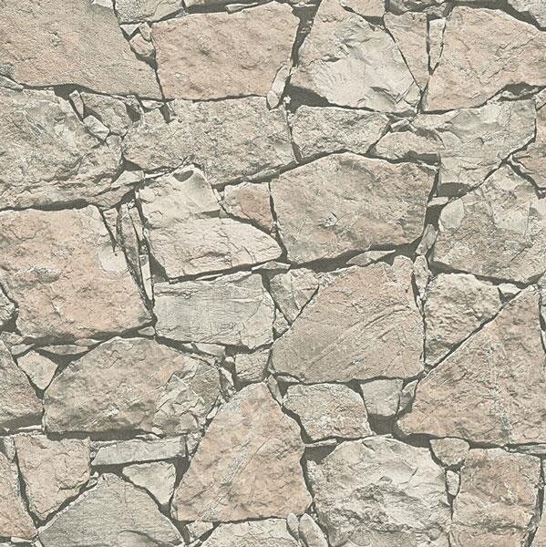 Vliesové tapety, kameň hnedý, Wood´n Stone 958632, A.S. Création, rozmer 10,05 m x 0,53 m