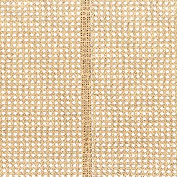 Posteľ čierna kaučukové drevo 160 x 200 cm dvojlôžko s ratanovým čelom a roštom LED svetlo minimalistický rustikálny štýl