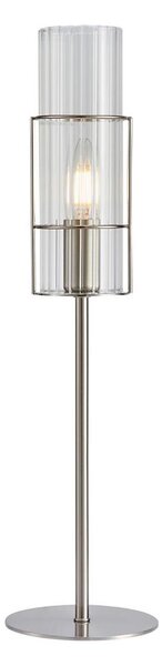 Markslöjd 108557 - Stolná lampa TUBO 1xE14/40W/230V 50 cm lesklý chróm/číra