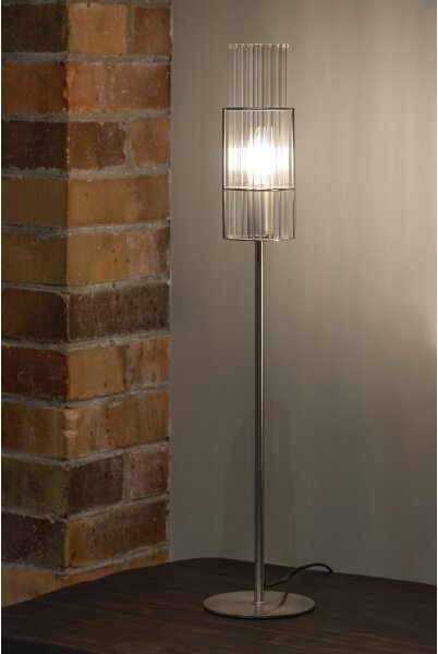 Markslöjd 108558 - Stolná lampa TUBO 1xE14/40W/230V 65 cm lesklý chróm/číra