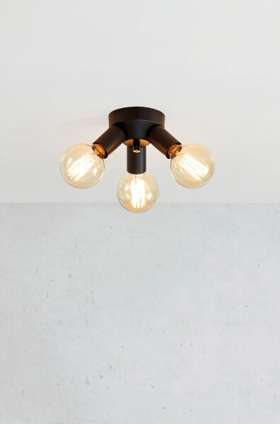 Markslöjd 108549 - Stropné svietidlo MAZZO 3xE27/40W/230V čierna