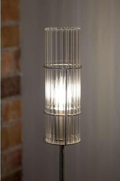Markslöjd 108558 - Stolná lampa TUBO 1xE14/40W/230V 65 cm lesklý chróm/číra