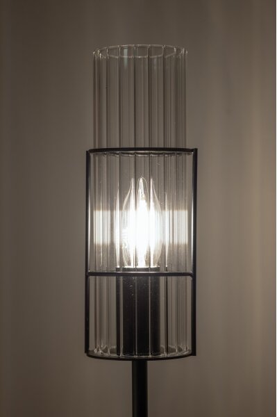 Markslöjd 108556 - Stolná lampa TUBO 1xE14/40W/230V 65 cm čierna/číra