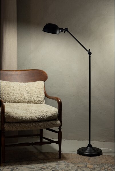Markslöjd 108586 - Stojacia lampa PORTLAND 1xE27/40W/230V čierna