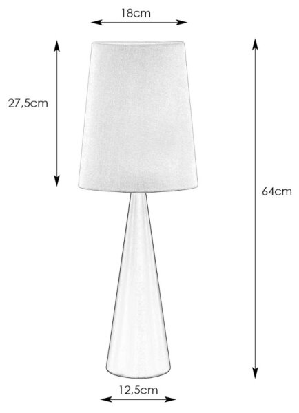Markslöjd 108624 - Stolná lampa CONUS 1xE14/40W/230V biela/matný chróm