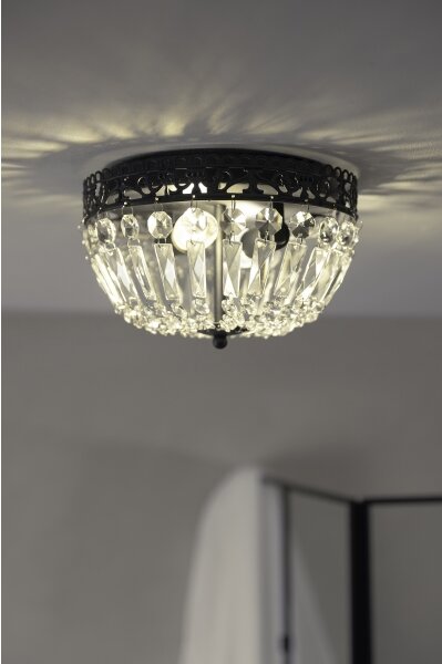 Markslöjd 108598 - Stropné svietidlo ETIENNE 2xE14/40W/230V čierna