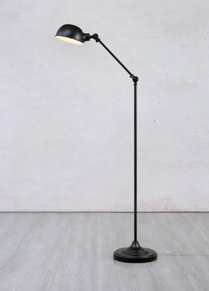 Markslöjd 108586 - Stojacia lampa PORTLAND 1xE27/40W/230V čierna