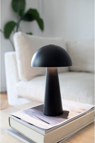 Markslöjd 108655 - LED Stmievateľná nabíjacia lampa FUNGI LED/1,5W/5V IP44 čierna