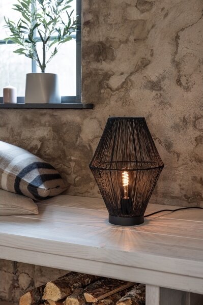 Markslöjd 108666 - Stolná lampa CASA 1xE27/40W/230V čierna