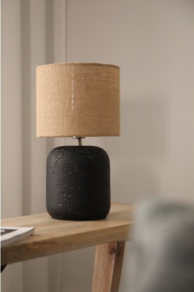 Markslöjd 108683 - Stolná lampa MONTAGNA 1xE14/40W/230V 32 cm béžová/čierna