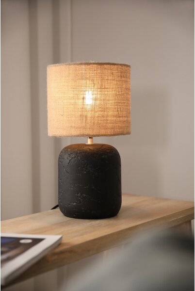 Markslöjd 108683 - Stolná lampa MONTAGNA 1xE14/40W/230V 32 cm béžová/čierna