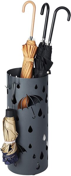 SONGMICS Stojan na dáždniky Terra sivý