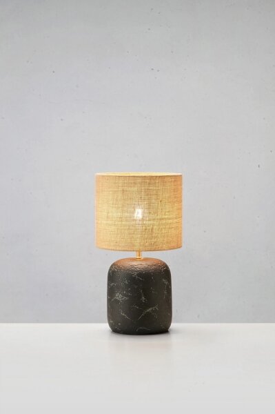 Markslöjd 108683 - Stolná lampa MONTAGNA 1xE14/40W/230V 32 cm béžová/čierna