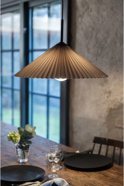 Markslöjd 108709 - Luster na lanku PLISADO 1xE27/40W/230V pr. 50 cm šedá