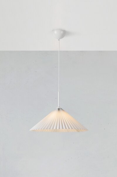 Markslöjd 108711 - Luster na lanku PLISADO 1xE27/40W/230V pr. 50 cm biela