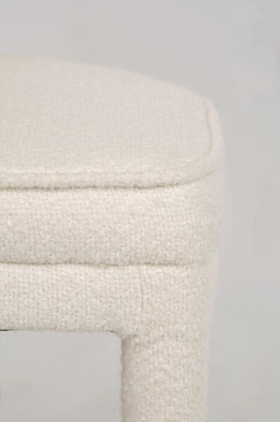 LivinHill Designová jídelní židle Modig M3-14 bouclé bílá/zlatá