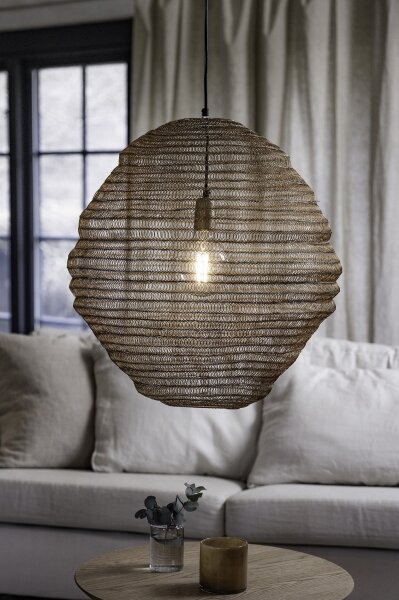Markslöjd 108773 - Luster na lanku TAZZA 1xE27/40W/230V zlatá