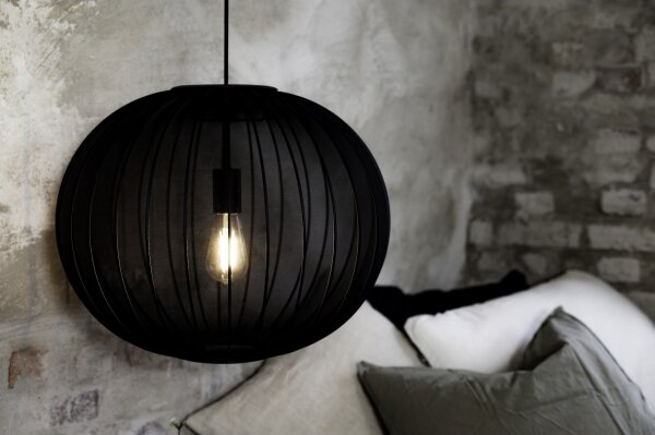 Markslöjd 108791 - Luster na lanku FORENCE 1xE27/40W/230V pr. 50 cm čierna