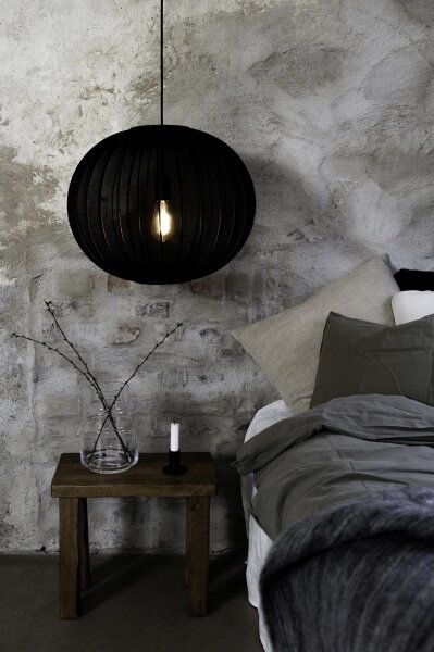 Markslöjd 108791 - Luster na lanku FORENCE 1xE27/40W/230V pr. 50 cm čierna