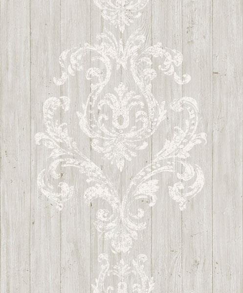 Vliesové tapety, drevený obklad biely, Facade FC2206, GRANDECO, rozmer 10,05 m x 0,53 m