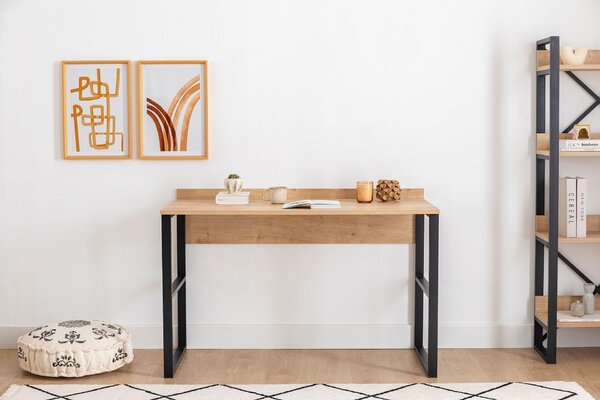 Kalune Design Písací stôl DEHA čierny/dub prírodný