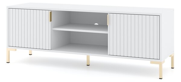 Vivaldi TV stolek Flinn 140 cm bílý/zlatý