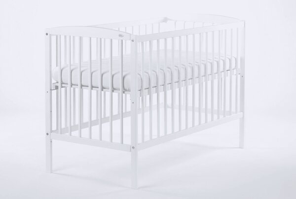 Detská postieľka CLASICO DELUXE | biela 60 x 120 cm