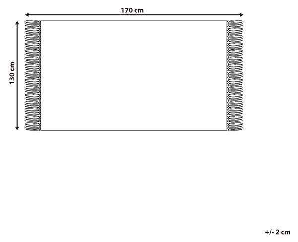Prikrývka žltá akryl polyester 130 x 170 cm geometrický vzor strapce moderný štýl obývacia izba spálňa