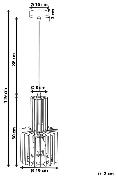 Závesná lampa tmavé drevo MDF kov stropné svietidlo otvorené tienidlo boho štýl obývačka jedáleň