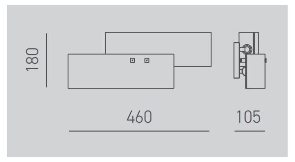 Gea Luce LARA A P oro - Nástenné svietidlo LARA 2xE14/42W/230V zlatá