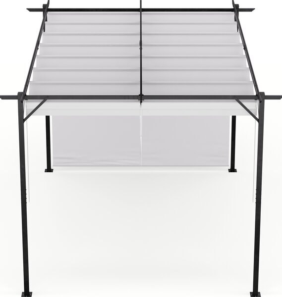 Blumfeldt Pantheon robustný záhradný altánok 3 x 4 m, vodeodolná polyesterová strecha s PA povlakom, žalúzie, robustný oceľový rám s práškovým nástrekom, altánok odolný voči zime