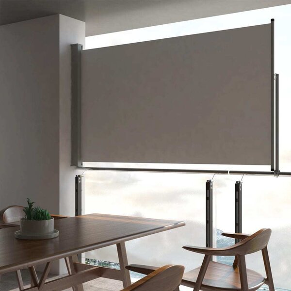 Maison Exclusive - Rozťahovateľná bočná markíza 140x300 cm sivá