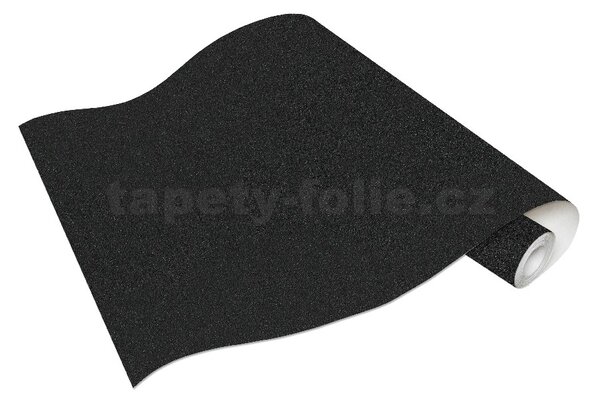 Vliesové tapety na stenu IMPOL Timeless 02403-10, rozmer 10,05 m x 0,53 m, štruktúrovaná čierna s trblietkami, ERISMANN