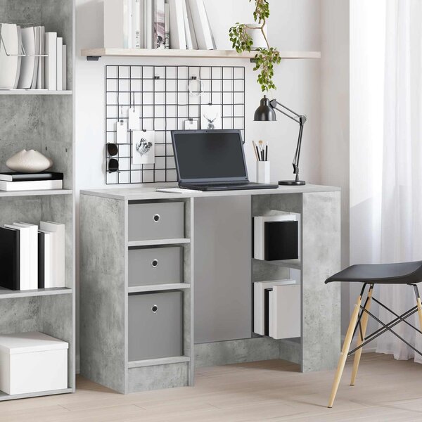 Maison Exclusive – Písací stôl, sivý betón, drevovláknitá doska, 100 x 40 x 75 cm