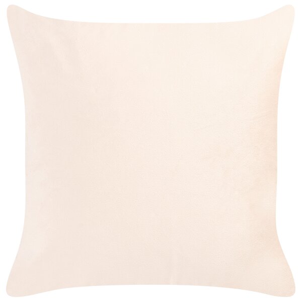 Súprava 2 dekoratívnych vankúšov béžový zamat 45 x 45 cm s ozdobnými prvkami glamour moderná obývacia izba spálňa