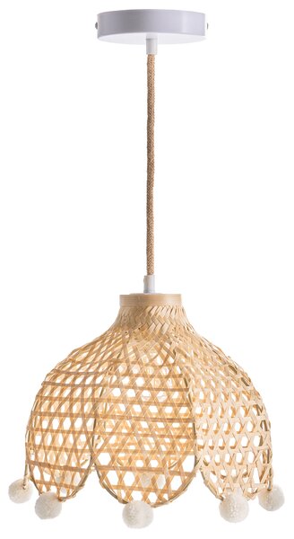 Závesná lampa prírodné ratanové tienidlo boho štýl svietidlo do obývacej izby a spálne
