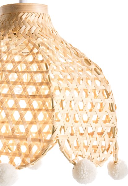 Závesná lampa prírodné ratanové tienidlo boho štýl svietidlo do obývacej izby a spálne