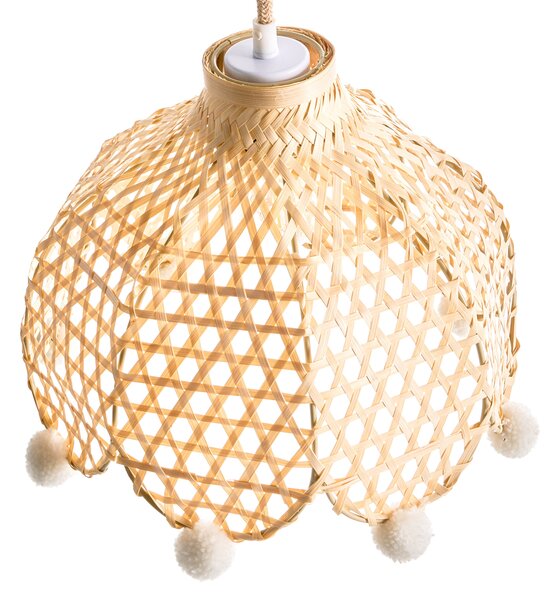 Závesná lampa prírodné ratanové tienidlo boho štýl svietidlo do obývacej izby a spálne