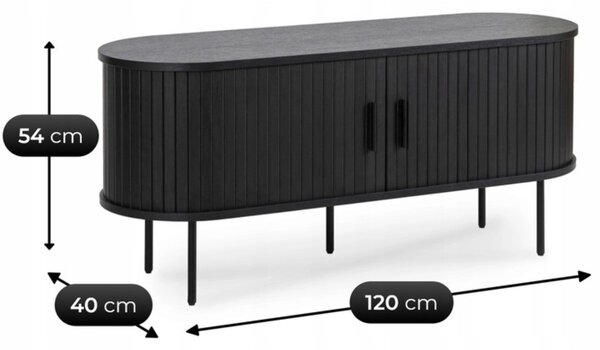 Vivaldi TV stolek Trish 120 cm černý